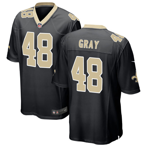 Youth New Orleans Saints #48 J. T. Gray Nike Black Limited Jersey 