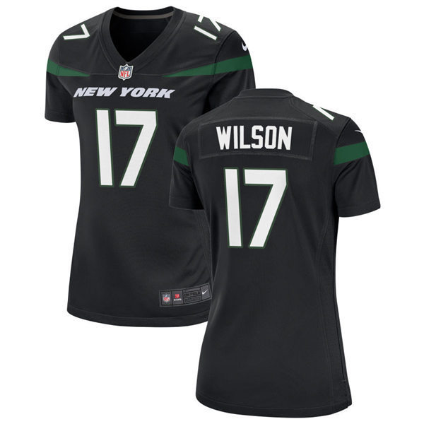 Womens New York Jets #17 Garrett Wilson Nike Black Alternate Limited Jersey
