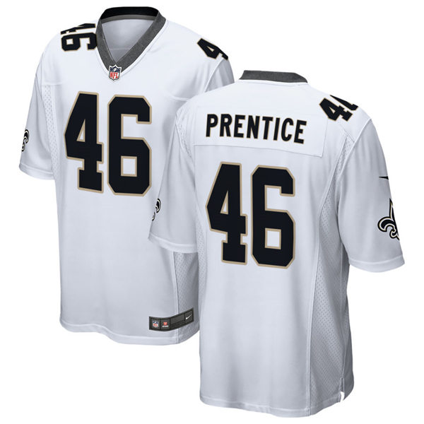 Men's New Orleans Saints #46 Adam Prentice Nike White Away Vapor Limited Jersey