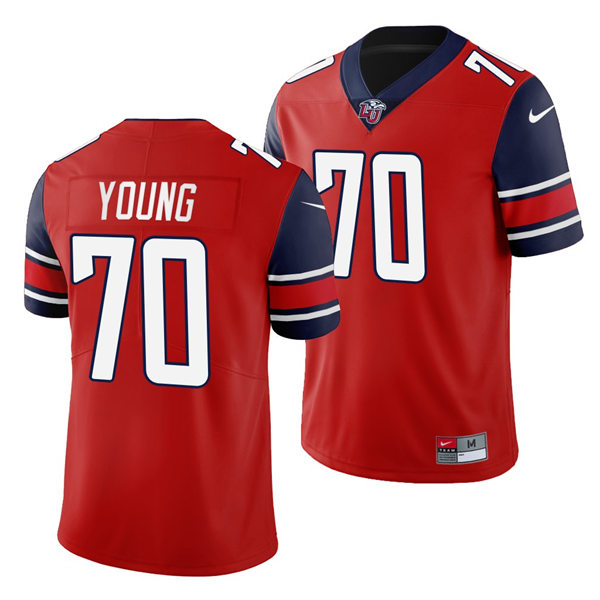 Mens Liberty Flames #70 Reggie Young Nike Red College Football Game Jersey