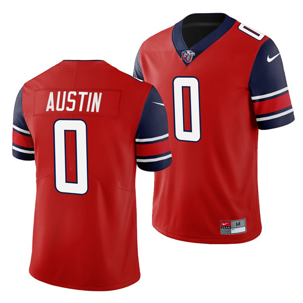 Mens Liberty Flames #0 Kylen Austin Nike Red College Football Game Jersey