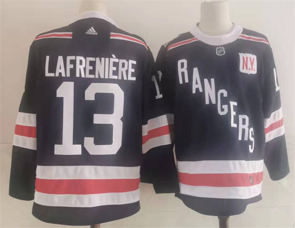 Mens New York Rangers #13 Alexis Lafreniere Navy 2018 Winter Classic Jersey