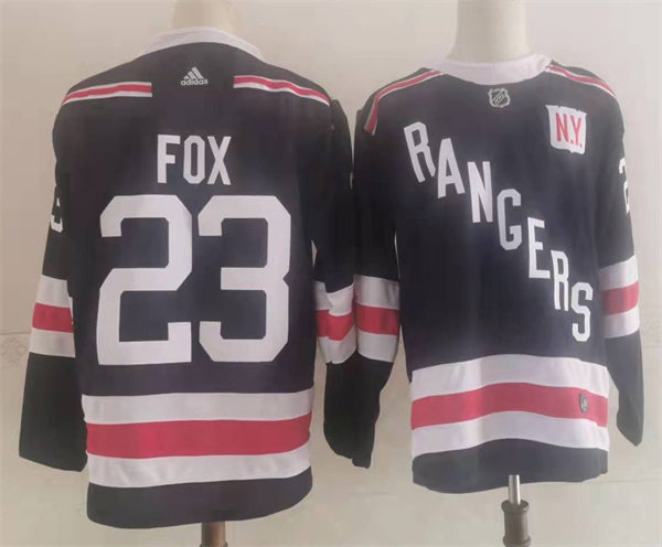 Mens New York Rangers #23 Adam Fox Navy 2018 Winter Classic Jersey