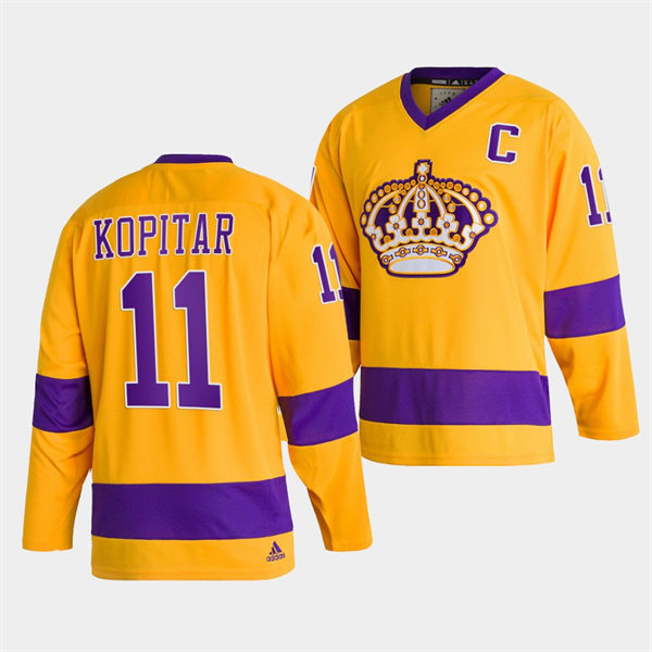 Men's Los Angeles Kings #11 Anze Kopitar adidas Gold Team Classics Jersey