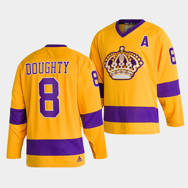Men's Los Angeles Kings #8 Drew Doughty adidas Gold Team Classics Jersey