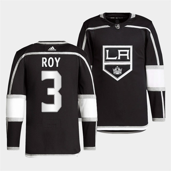 Mens Los Angeles Kings #3 Matt Roy adidas Black Home Premier Player Jersey
