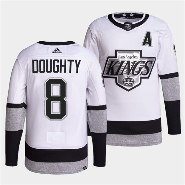 Men's Los Angeles Kings #8 Drew Doughty 2021-22 adidas White Alternate Premier Breakaway Player Jersey