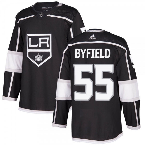 Mens Los Angeles Kings #55 Quinton Byfield adidas Black Home Premier Player Jersey