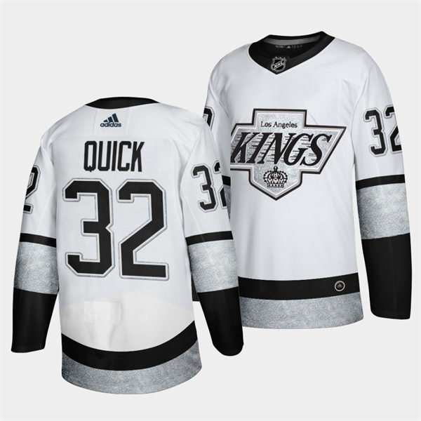 Men's Los Angeles Kings #32 Jonathan Quick 2021-22 adidas White Alternate Premier Breakaway Player Jersey