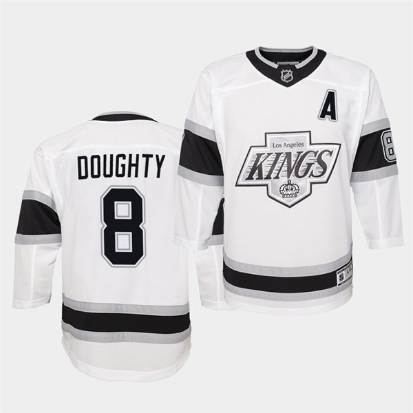 Youth Los Angeles Kings #8 Drew Doughty White Alternate Premier Jersey