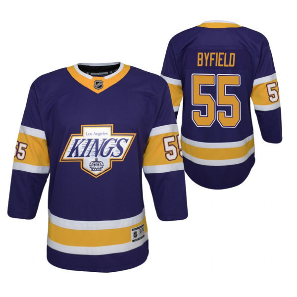 Youth Los Angeles Kings #55 Quinton Byfield Purple 2021 Reverse Retro Jersey