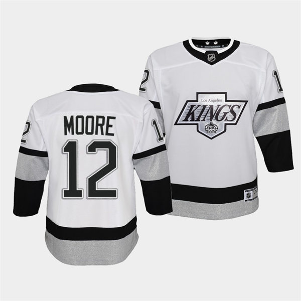 Youth Los Angeles Kings #12 Trevor Moore White Alternate Premier Jersey