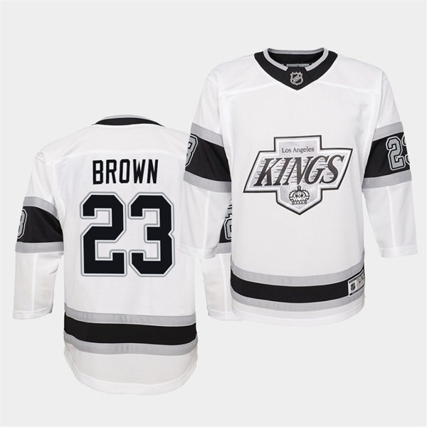 Youth Los Angeles Kings #23 Dustin Brown White Alternate Premier Jersey 