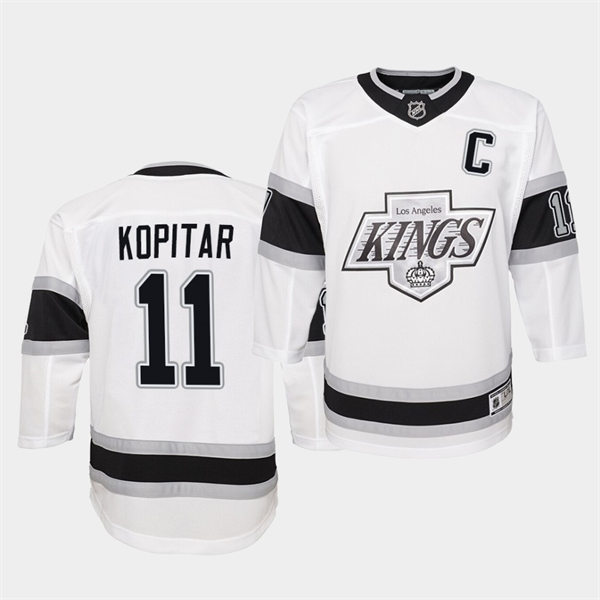 Youth Los Angeles Kings #11 Anze Kopita White Alternate Premier Jersey