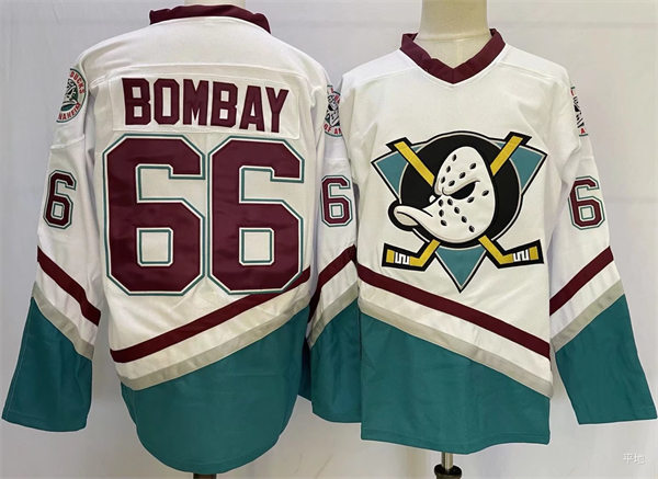 Your Team Custom Gordon Bombay #66 Men's Movie Ice Hockey Jersey