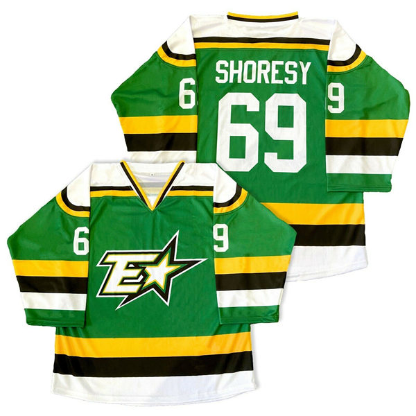 Mens #69 Shoresy Letterkenny Shamrockettes TV Series Kerry County Eagles Hockey Jersey