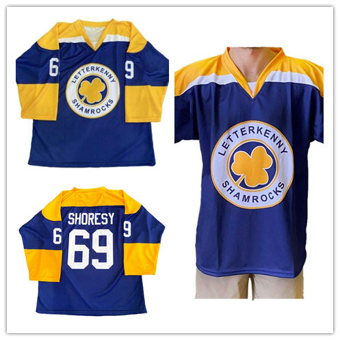 Mens Letterkenny Shamrockettes TV Series #69 Shoresy Royal Hockey Jersey