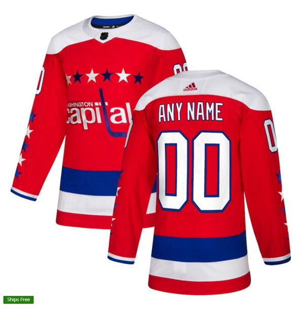 Youth Washington Capitals Custom adidas Red Alternate Stitched Jersey