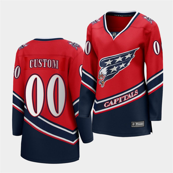 Womens Washington Capitals Custom 2021 Reverse Retro Red Special Edition Jersey