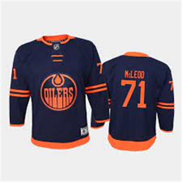 Youth Edmonton Oilers #71 Ryan McLeod adidas Navy Alternate Jersey