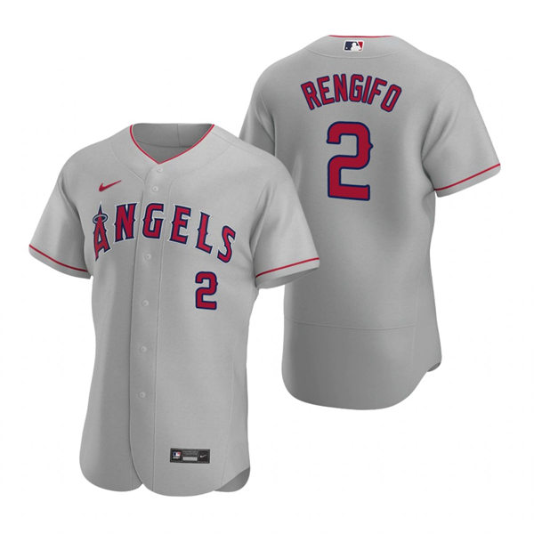 Mens Los Angeles Angels #2 Luis Rengifo Nike Gray Road FlexBase Player Jersey