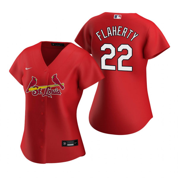 Womens St. Louis Cardinals #22 Jack Flaherty Nike Red Alternate CoolBase Jersey