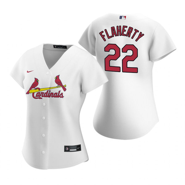 Womens St. Louis Cardinals #22 Jack Flaherty Nike White Home CoolBase Jersey