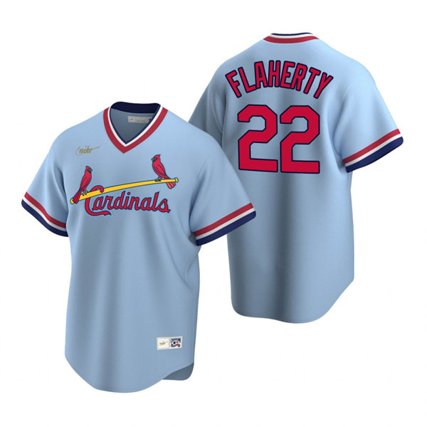 Youth St. Louis Cardinals #22 Jack Flaherty Nike Light Blue Pullover Cooperstown Collection Jersey