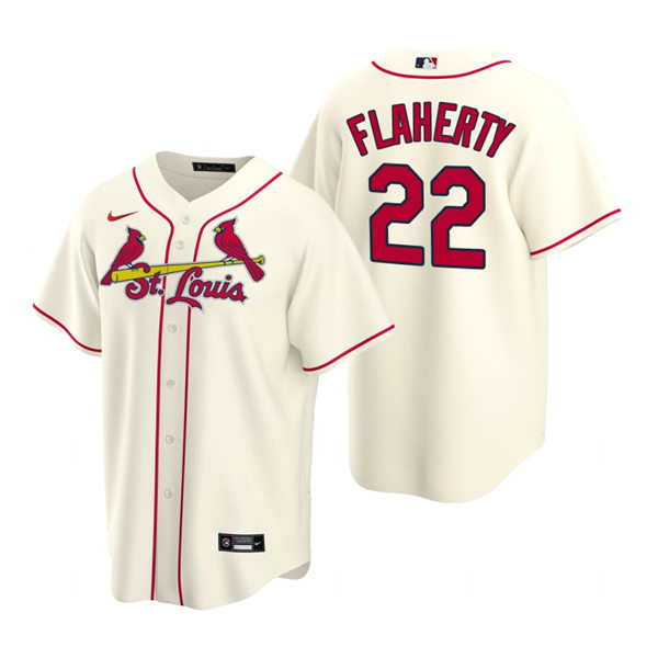 Youth St. Louis Cardinals #22 Jack Flaherty Nike Cream Alternate CoolBase Jersey
