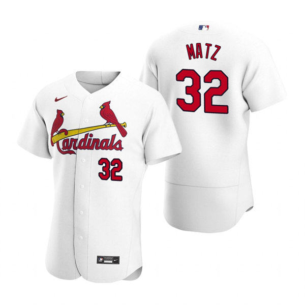 Men's St. Louis Cardinals #32 Steven Matz Nike White Home FlexBase Player Jersey