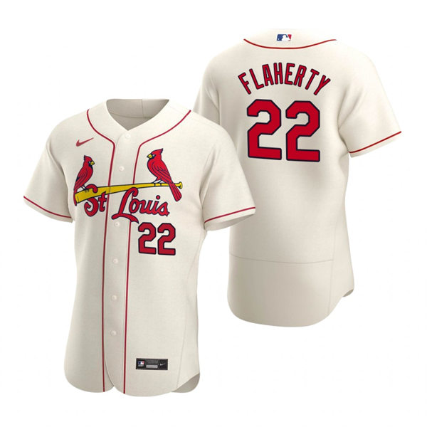 Mens St. Louis Cardinals #22 Jack Flaherty Nike Cream Alternate FlexBase Player Jersey