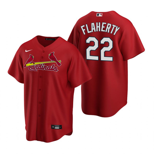 Mens St. Louis Cardinals #22 Jack Flaherty Nike Red Alternate CoolBase Jersey