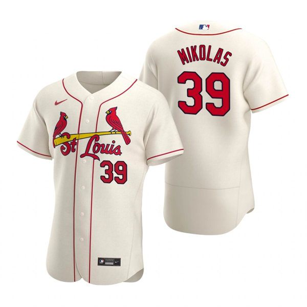 Men's St. Louis Cardinals #39 Miles Mikolas Nike Cream Alternate FlexBase Player Jersey