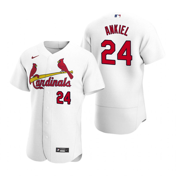 Mens St. Louis Cardinals Retired Player #24 Rick Ankiel Nike White Home Flex Base Jersey