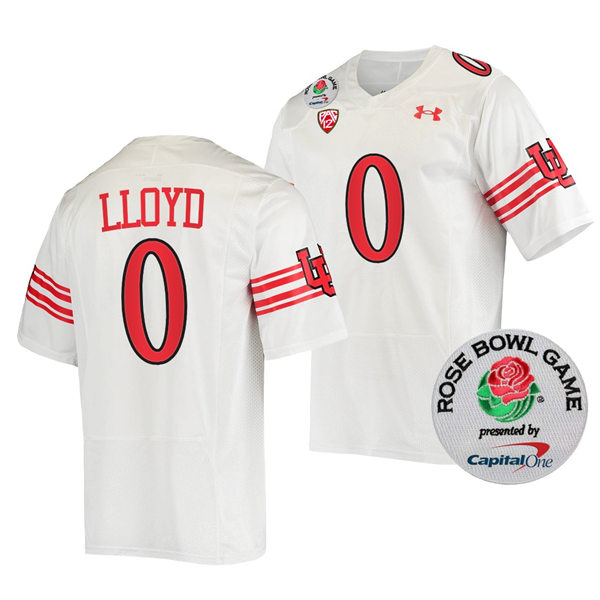 Mens Utah Utes #0 Devin Lloyd 2021 White Retro Throwback Football Jersey