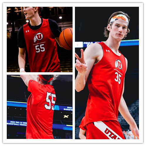 Mens Youth Utah Utes Custom Red College Basketball Training uniform Jersey
