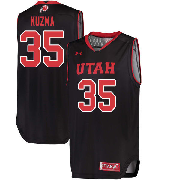 Mens Youth Utah Utes #35 Kyle Kuzma 2014-17 Black Under Armour Alumni Basketball Jersey