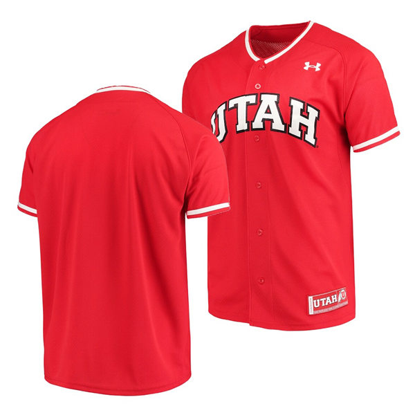 Mens Youth Utah Utes Blank Under Armour Red College Baseball Game Jersey
