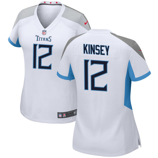 Womens Tennessee Titans #12 Mason Kinsey Nike White Limited Jersey