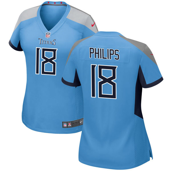 Womens Tennessee Titans #18 Kyle Philips Nike Light Blue Alternate Limited Jersey