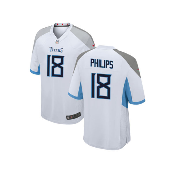Mens Tennessee Titans #18 Kyle Philips Nike White Away Vapor Limited Player Jersey