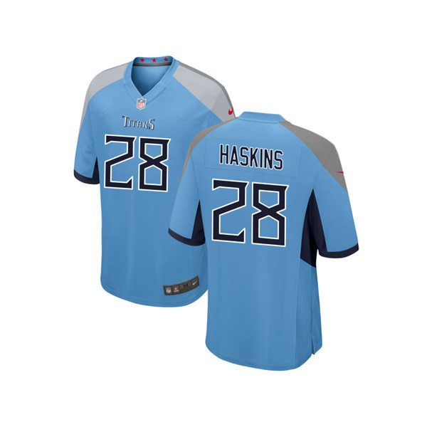 Mens Tennessee Titans #28 Hassan Haskins Nike Light Blue Alternate Vapor Untouchable Limited Jersey