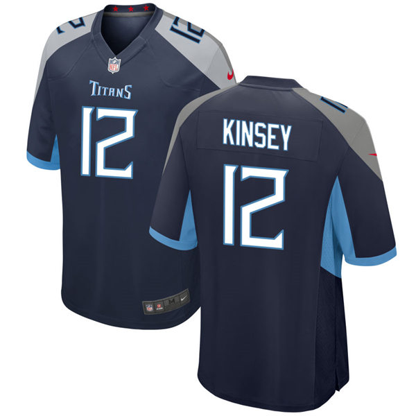 Mens Tennessee Titans #12 Mason Kinsey Nike Navy Vapor Untouchable Limited Jersey