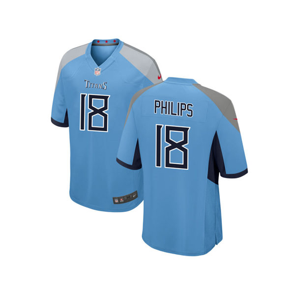 Mens Tennessee Titans #18 Kyle Philips Nike Light Blue Alternate Vapor Untouchable Limited Jersey