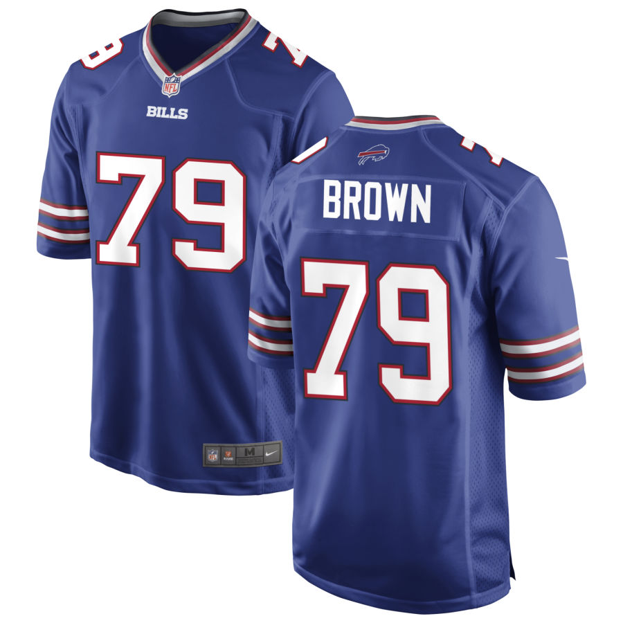 Mens Buffalo Bills #79 Spencer Brown Nike Royal Team Color Vapor Limited Jersey