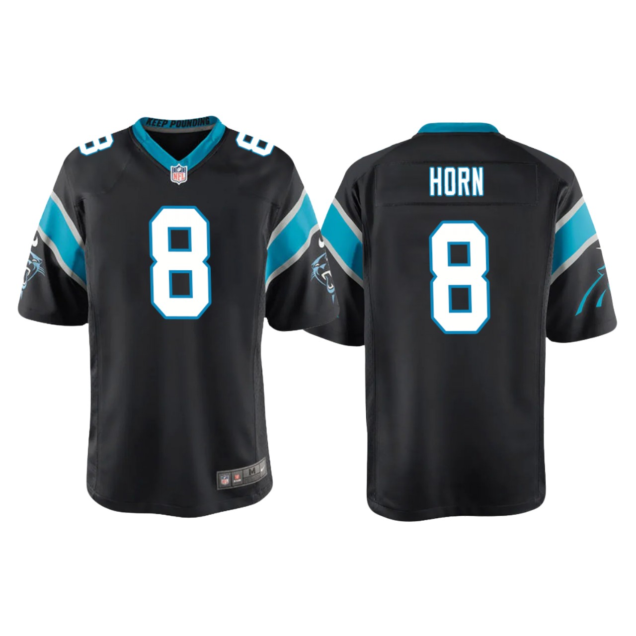 Youth Carolina Panthers #8 Jaycee Horn Nike Black Limited Jersey