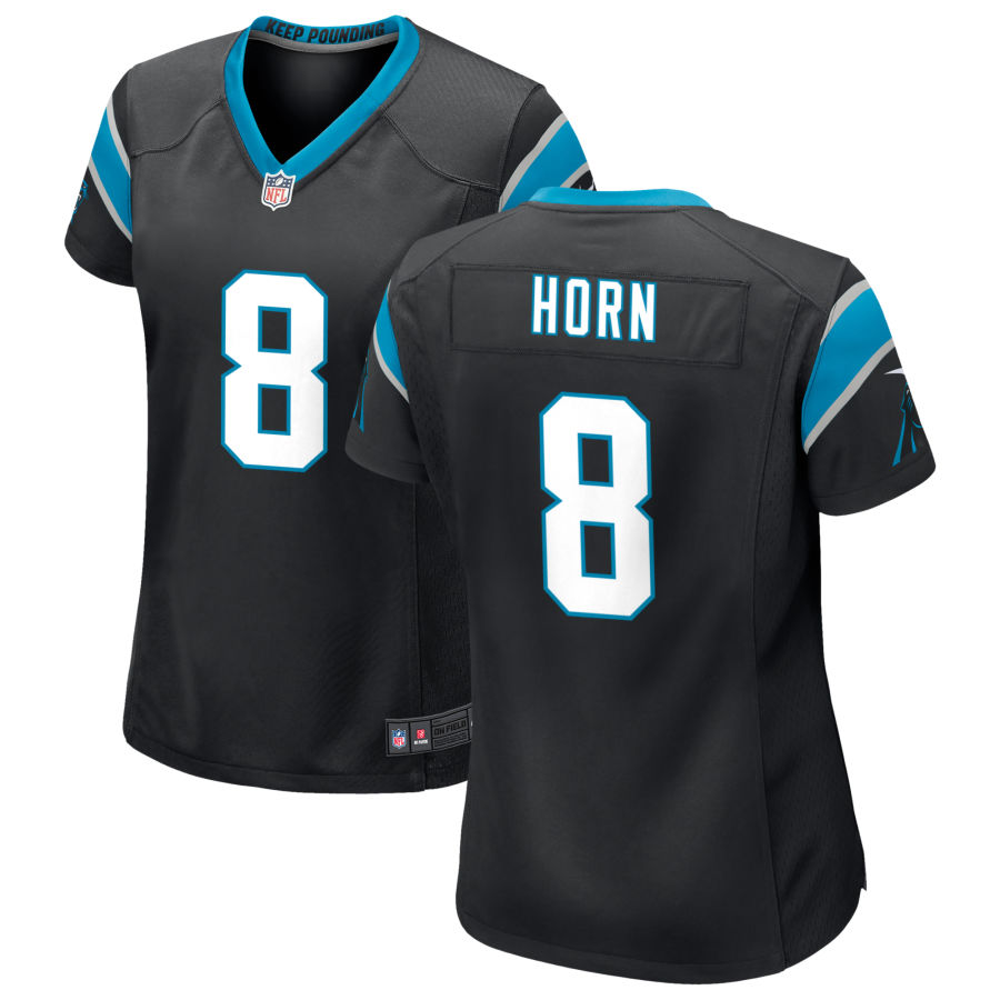 Womens Carolina Panthers #8 Jaycee Horn Nike Black Limited Jersey