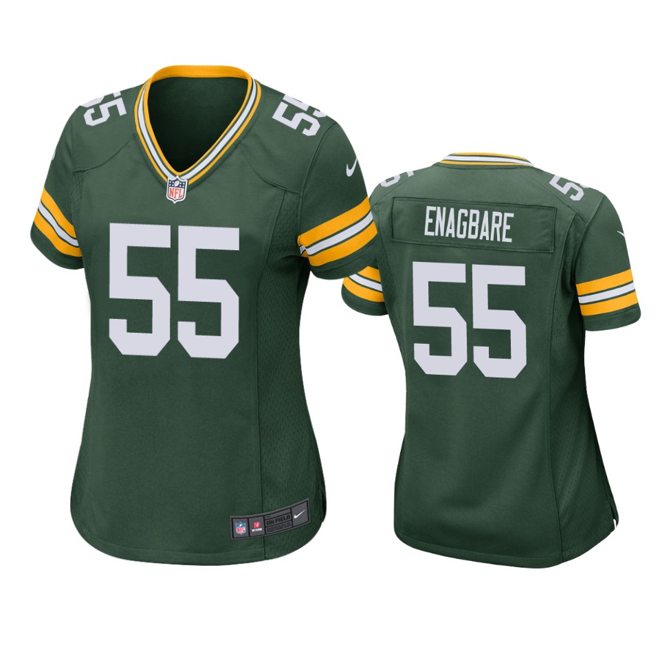 Womens Green Bay Packers #55 Kingsley Enagbare Green Vapor Limited Jersey