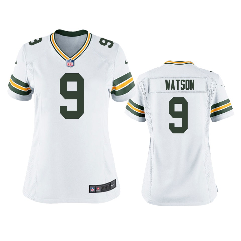 Women's Green Bay Packers #9 Christian Watson White Vapor Limited Jersey