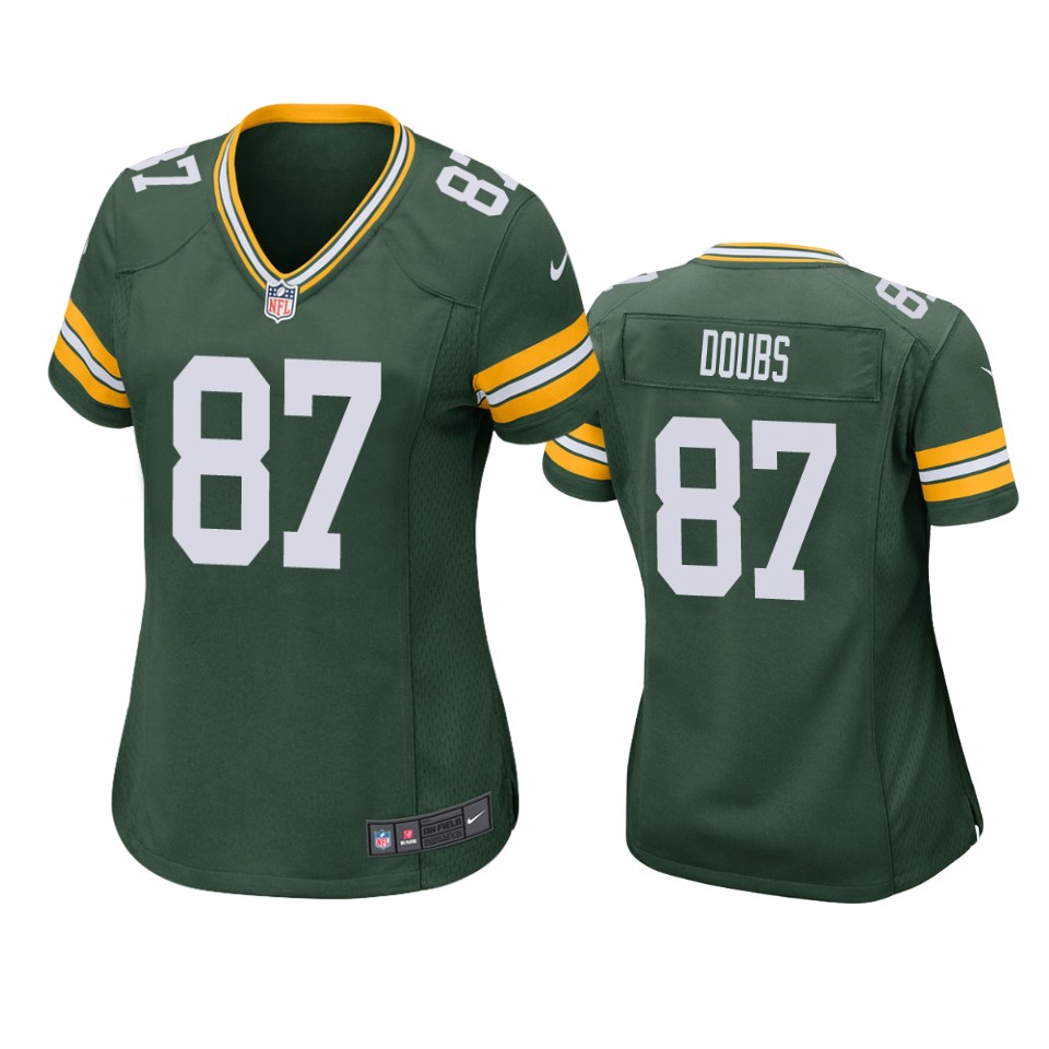 Womens Green Bay Packers #87 Romeo Doubs Green Vapor Limited Jersey